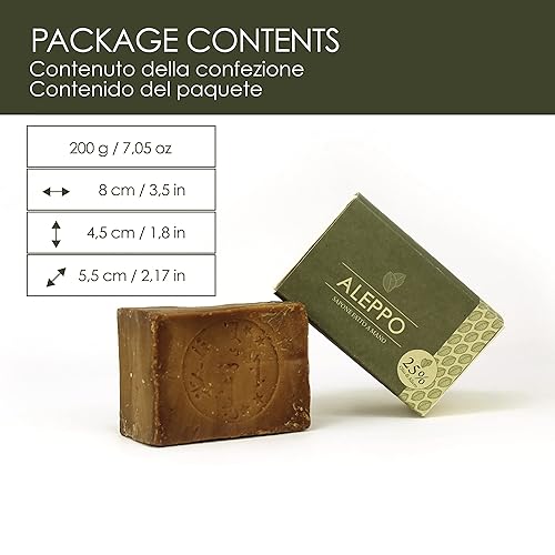 Miniatura 9 de LYNPHA VITALE Jabón Alepo con Aceite de Oliva y 16% de Aceite de Laurel  Receta Original  Jabón Hecho a Mano y Ecológico  Producto Natural Adecuado