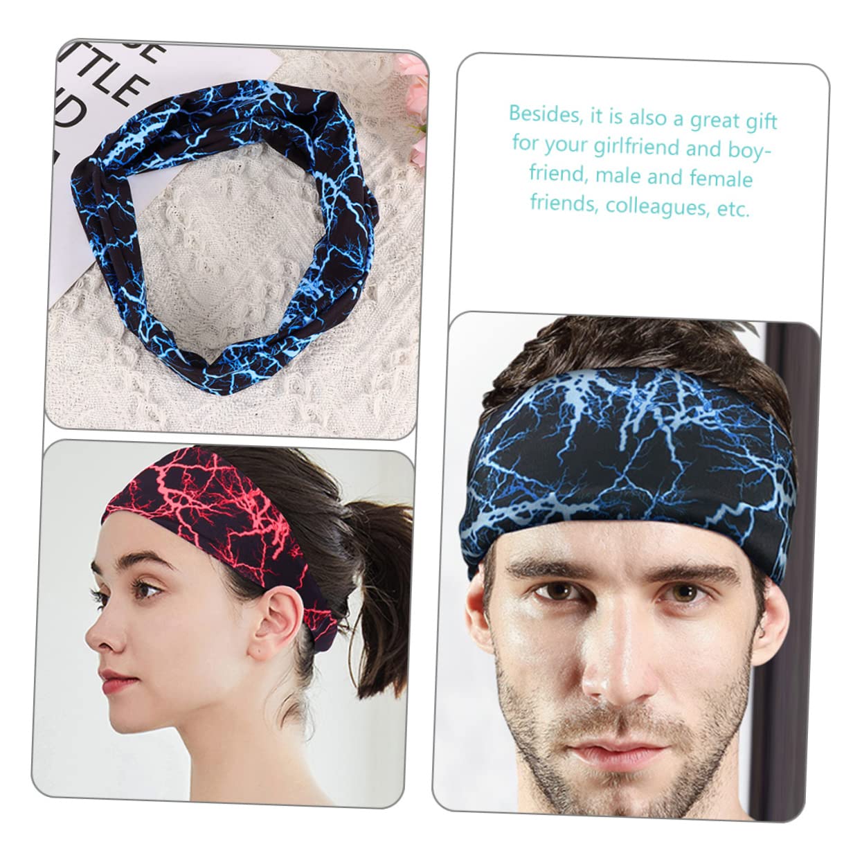 BESPORTBLE 10pezzi Fasce Per Sportive Elastiche e Traspiranti Accessori Per Allenamento e Yoga Comfort e Design Elegante Per Attività Sportive