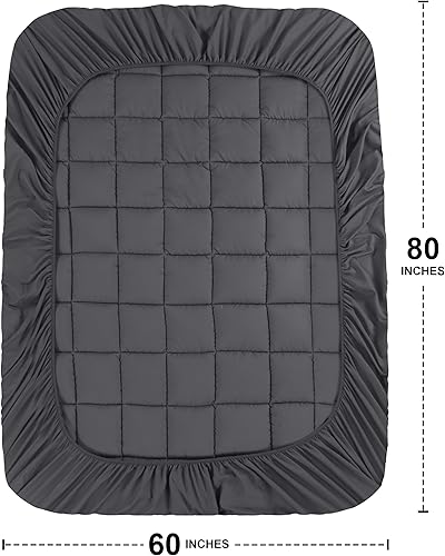 Miniatura 23 de Utopia Bedding Protector de colchón tamaño King, protector de colchón acolchado de alta calidad, funda de bolsillo profundo que se estira hasta 16