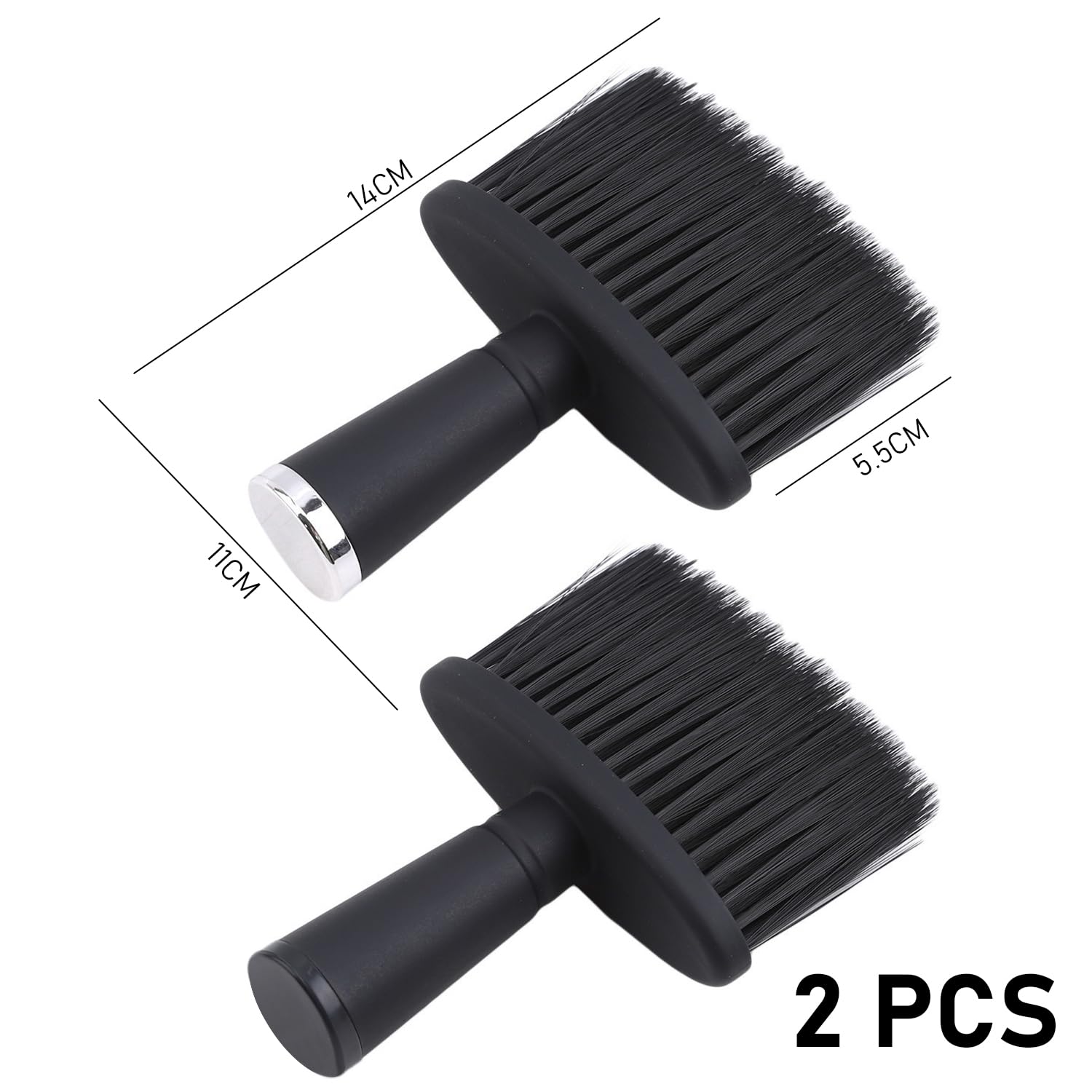 2 spazzole per la pulizia dei capelli rotti, parrucchiere, spazzola per il collo, unisex, accessorio per parrucchiere, adatto per la pulizia di capelli rotti, barba, lanugine del viso