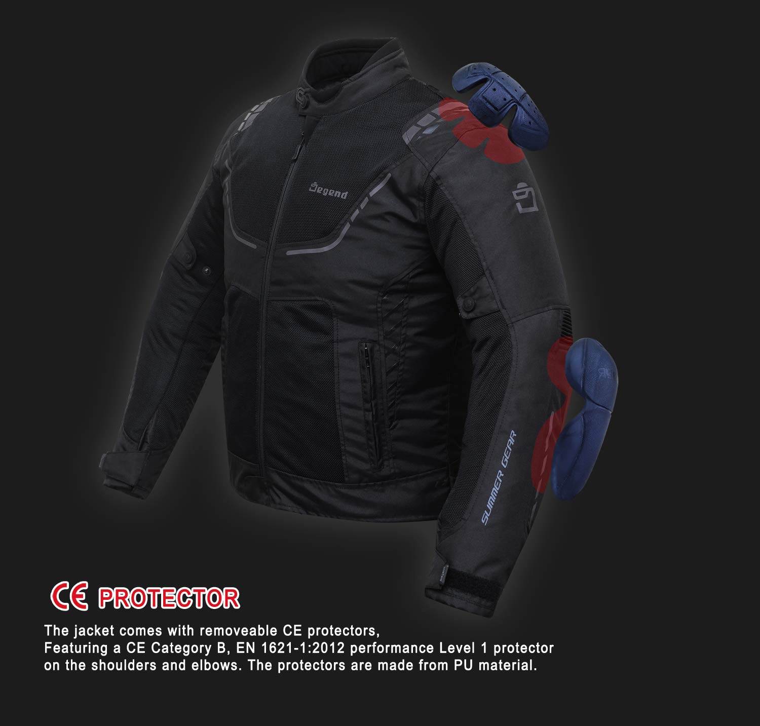 BREEZE MAN | Giacca Moto Estiva da Uomo con Protezioni di Livello 2 + Fodera Impermeabile Rimovibile - Giacchetta Omologata, S-6XL