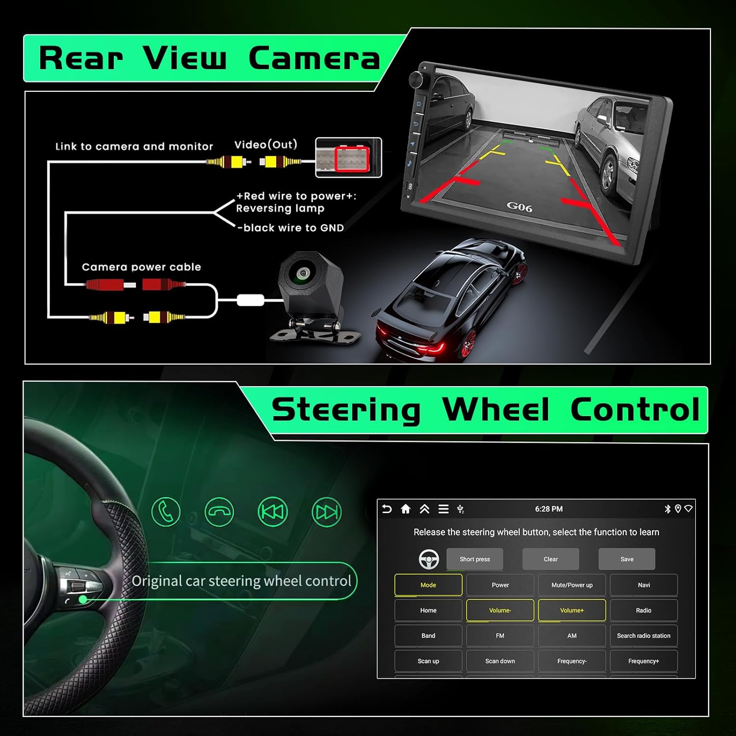4+64GB Android 15 Car Radio for Toyota Corolla EX 2005-2012 Wireless Carplay Android Auto, 9" 1280 * 720P in-Cell Touch Screen with Type-C Port, WiFi, Backlit Buttons, BT, GPS, Backup Camera