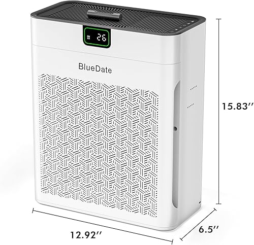 Miniatura 8 de Purificadores de aire para dormitorio con pantalla PM 2.5, sensor de calidad del aire, elimina el pelo de las mascotas, polvo, humo, olor, modo de