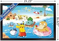 Vista 41 de Trends International Pokémon - Summer Wall Poster, 34L x 22.4W, Gold Framed Version