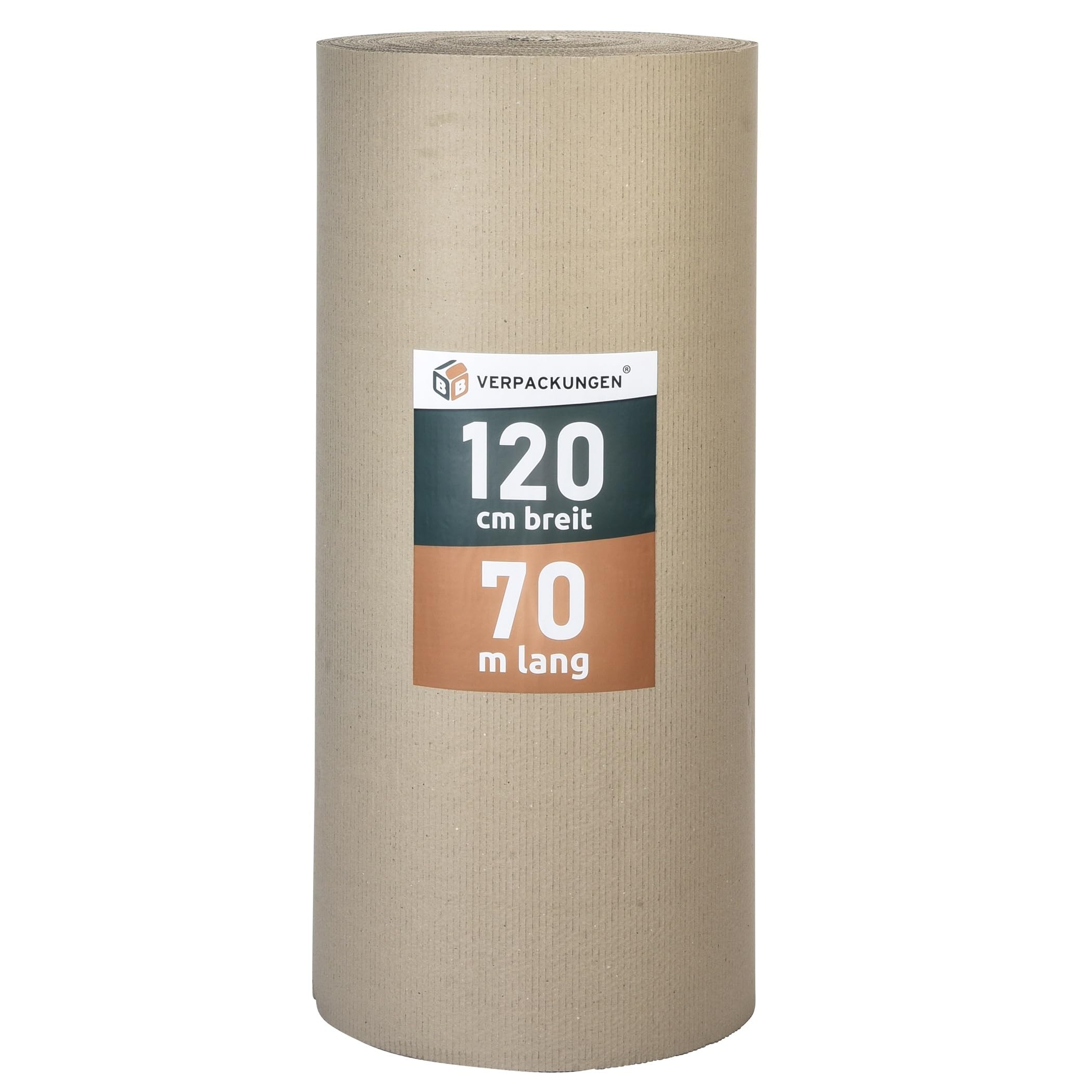 BB-Verpackungen Lot de 12 rouleaux de carton ondulé - 1,2 x 70 m - Surface : 1008 m² - 12 rouleaux - En carton ondulé de qualité supérieure - Pour l'expédition et le stockage - Respectueux de