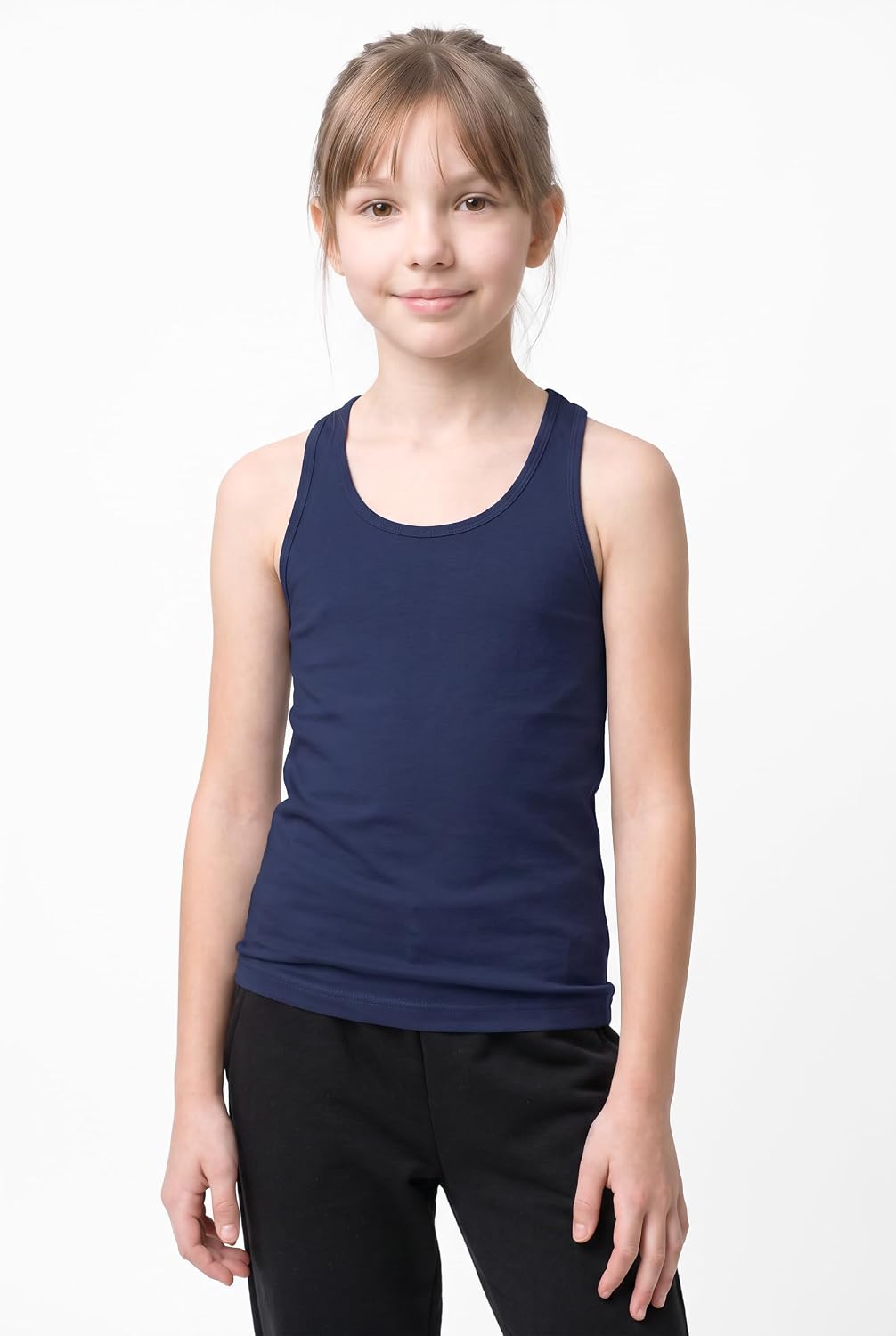Kurve Premium Girls Seamless Supersoft Wide Strap Comfortable Racerback Tank (Made with Love in The USA)