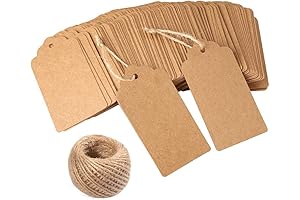 Eco-Friendly Kraft Paper Gift Tags with Natural Jute Twine
