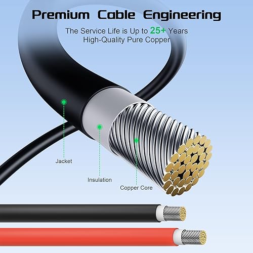 Miniatura 9 de Controlador de carga solar MPPT de 10 A y conector SAE a solar, regulador solar inteligente de 10 amperios y 12 voltios con cable solar