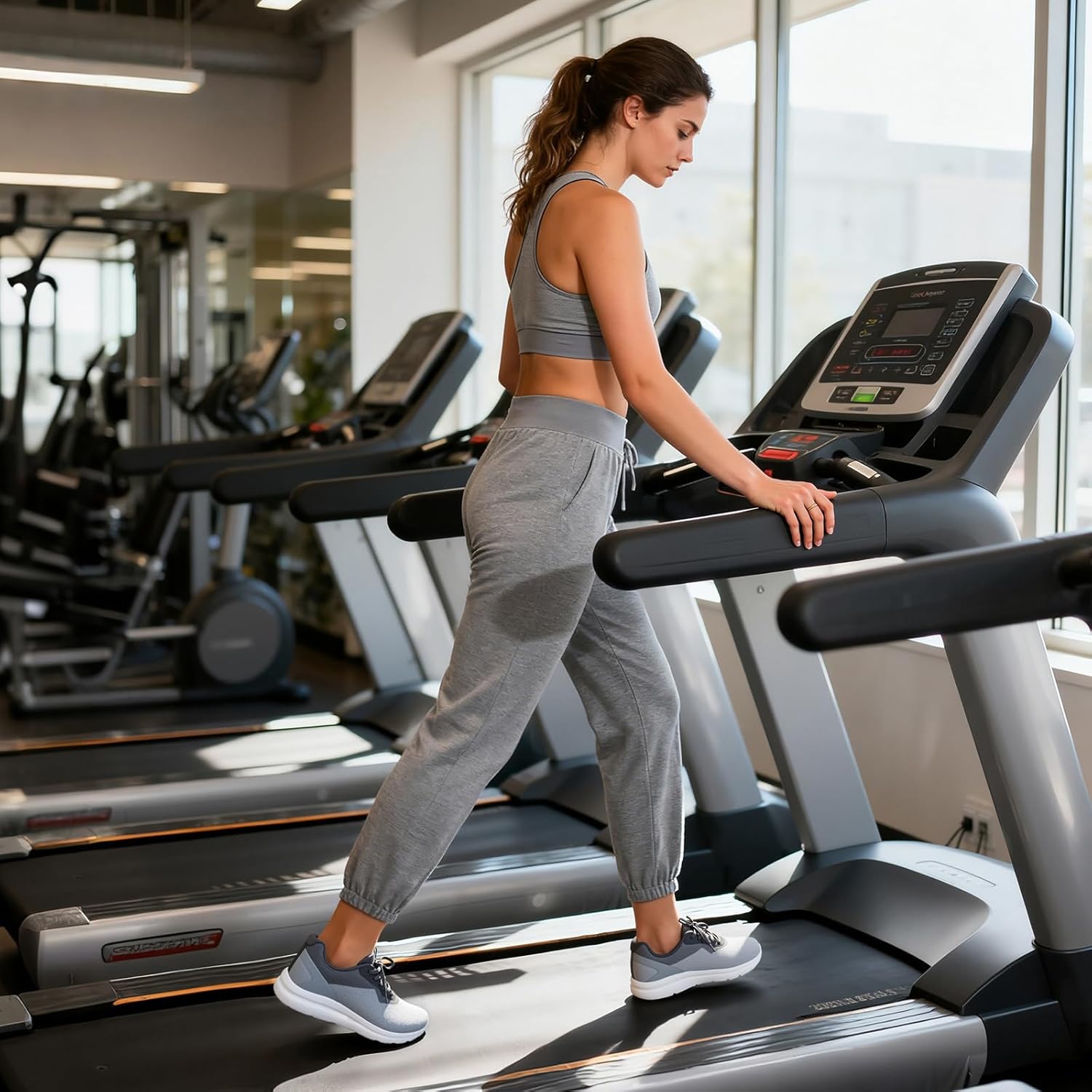 STQ Wide Toe Box Women's Orthopedic Shoes Extra Wide Width Walking Sneakers for Plantar Fasciitis, Bunions Lace-up Tennis Running Gym Shoe with Arch Support Grey - Image 2