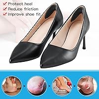 Vista 2 de Insertos de cojín trasero del talón, negro, (4pcs-Black+4pcs-Black-B)