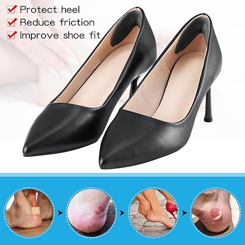 Miniatura 2 de Insertos de cojín trasero del talón, negro, (4pcs-Black+4pcs-Black-B)