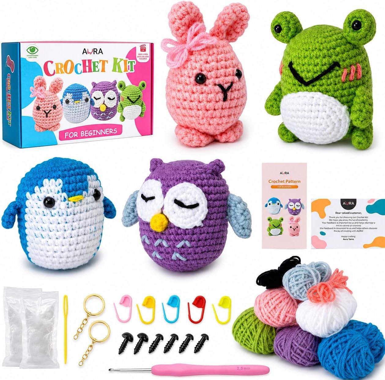 A-URA Learn to Crochet Kit - crochet kits | Mubboo