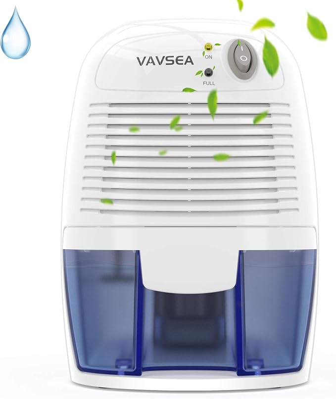 VAVSEA Small Dehumidifier front view showing compact design and red colour