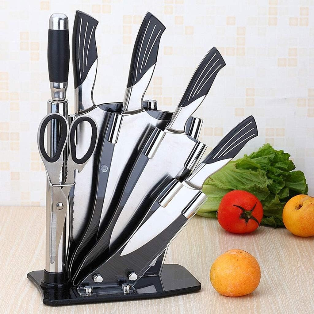 Kitchen Storage Rack Modern Minimalist Kitchen Racks Multi-Functional Acrylic Knife Holder Scissors Storage Rack (Including 6 Sipe) Storage Shelves