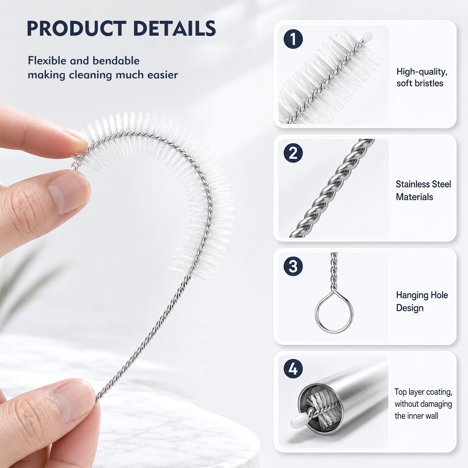 Straw Cleaner Brush Set - 14 Pack -3 Straw Cleaner Brush Set - 14 Pack -3