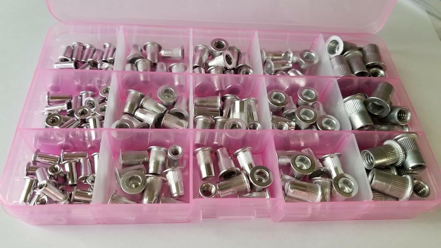 Kit de 150 tuercas de remache de aluminio SAE imperial