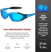 Vista 44 de X LOOP Youth Sports Polarized Sunglasses for Boys Kids Teens Age 8-16 Baseball Wrap Around UV400 Glasses