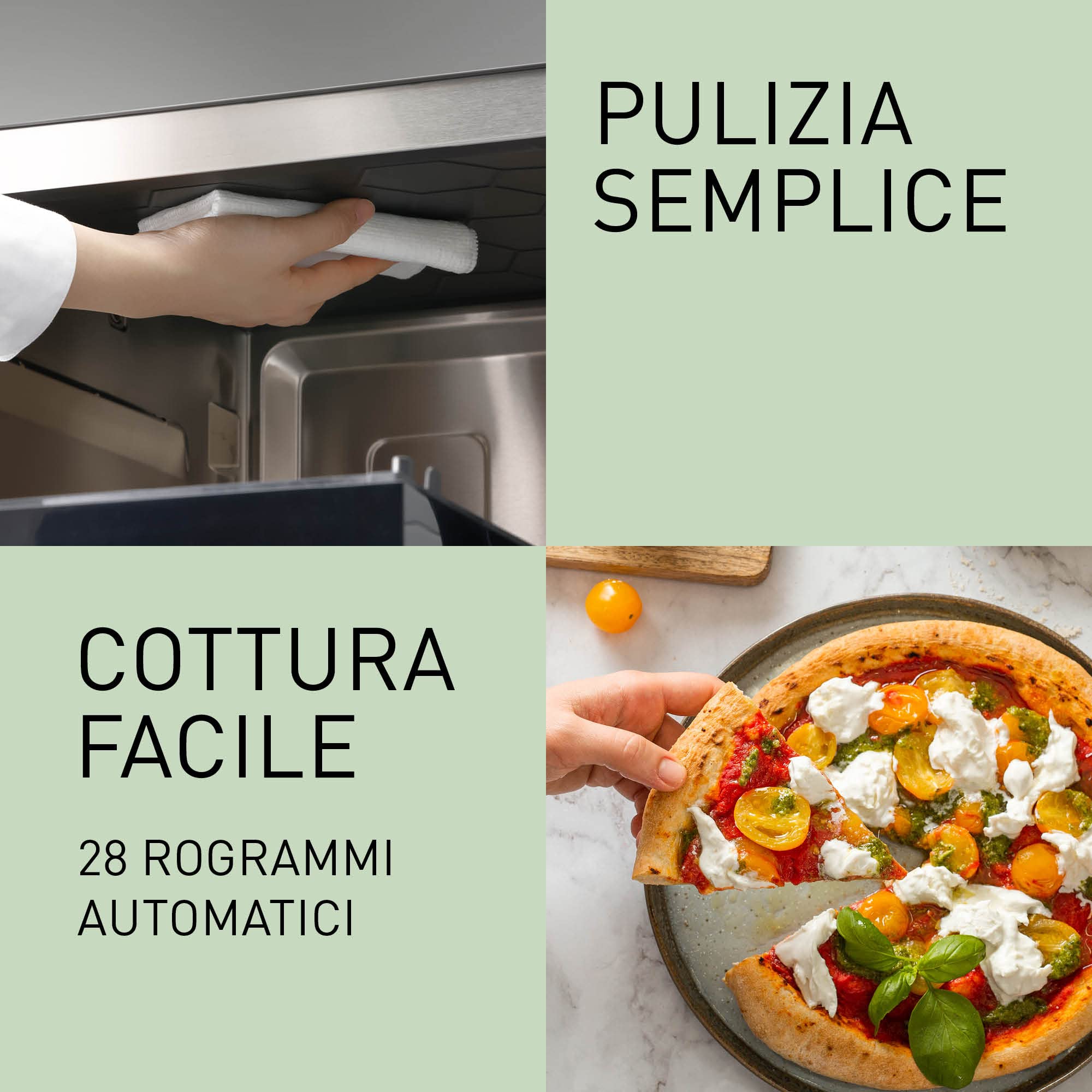 Panasonic NN-DS59NMETG Forno Microonde Combinato e Grill 4 in 1, Flatbed, 27 Litri, 1000W, Cottura a Due Livelli, Sensore Genius, 32 Programmi Automatici, Vassoio Grill, Pulizia Facile, Nero