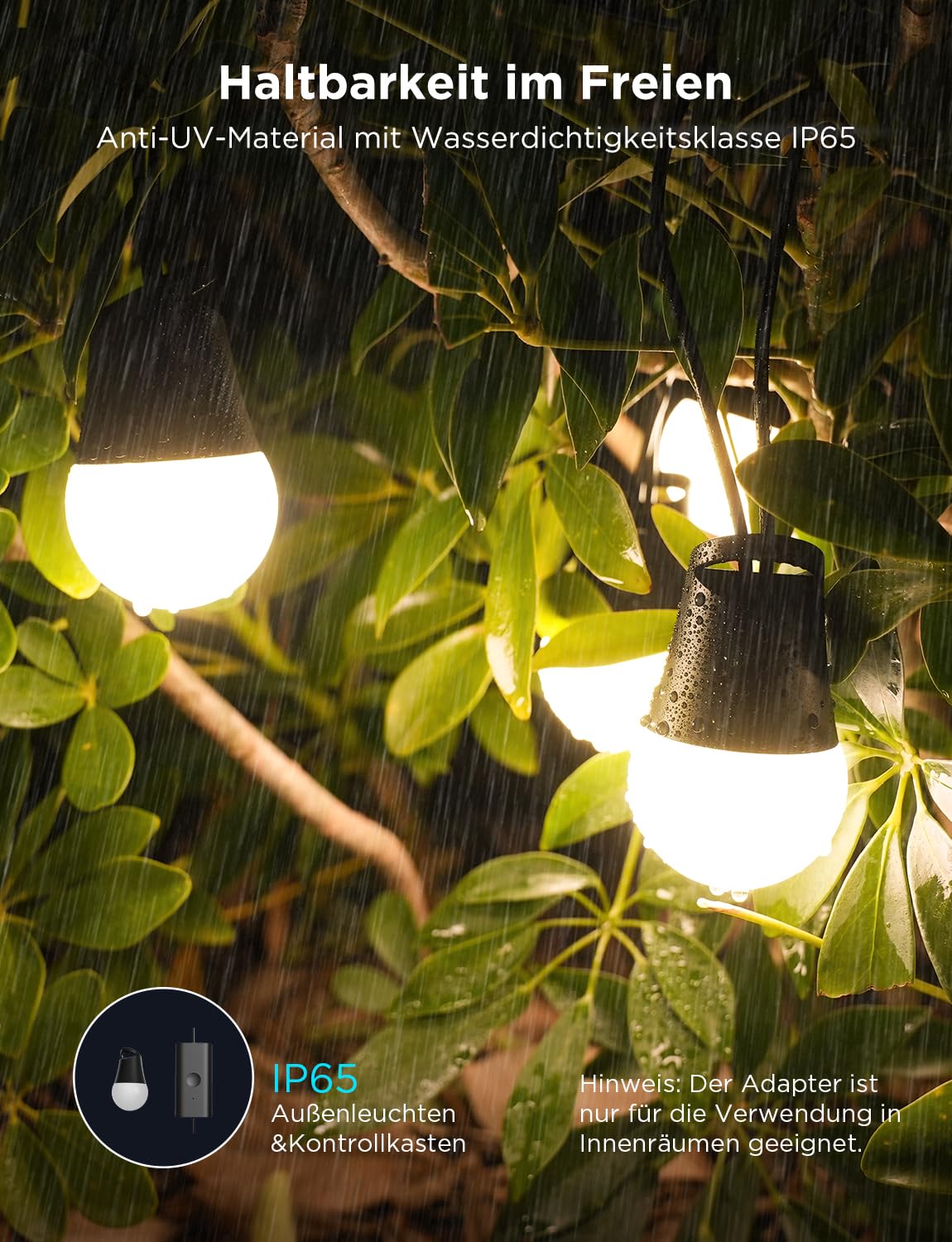 Govee LED Lichterkette Außen 2, 30M Dimmbare RGBICW Outdoor Lichterkette | IP65, 100lm pro Licht, 47 Szenenmodi und 16 Millionen Farben, Intelligente App und Sprachsteuerung, Lebensdauer 25000 Stunden