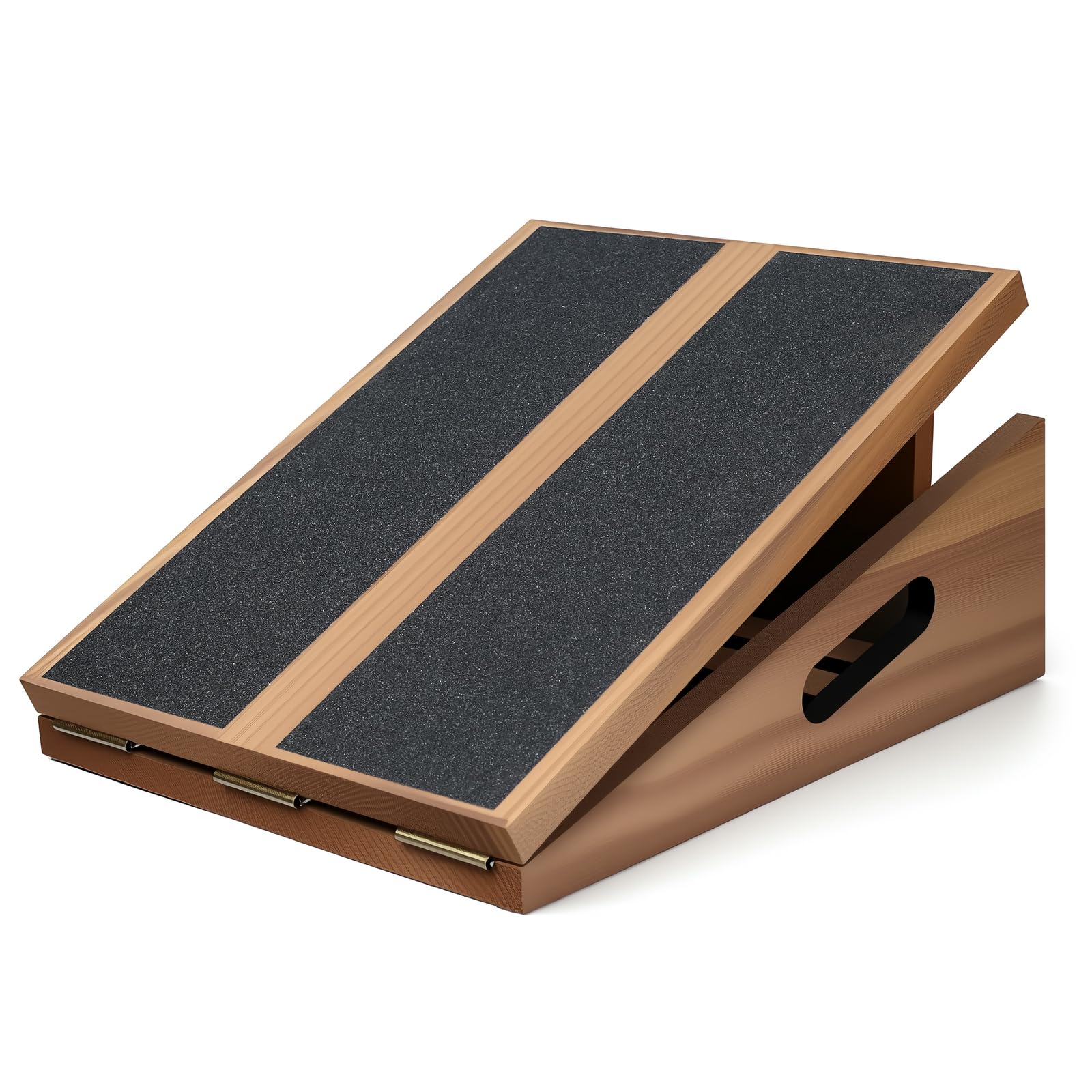 Planche Inclinée Réglable en Bois - Planche d'Équilibre Portable pour Squats, Étirement des Mollets, Cheville et Rééducation Physique, Planche d'Inclinaison Professionnelle pour Fitness