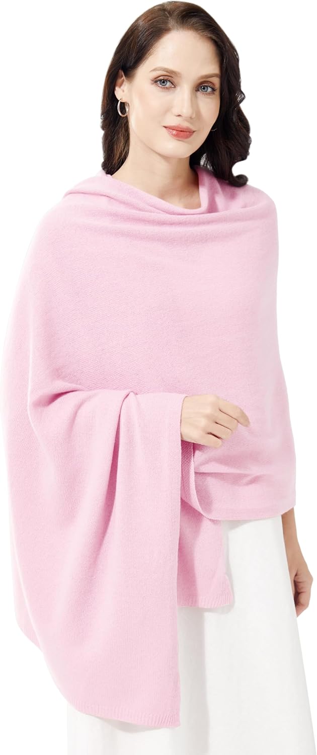 RYYOYY Luxury 100% Cashmere Wrap Soft Scarf Stole Knitted Shawl for Women Wayfarer Travel Extra Large 87"x28"