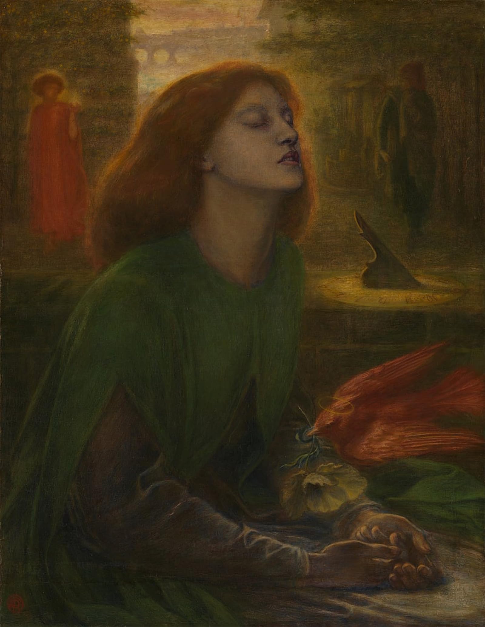 PMEFGJDPE Famous Painting Poster Wall Decor Art Print Images Beata Beatrix by Dante Gabriel Charles Rossetti Animal Posters for Home Decor 60x90cm