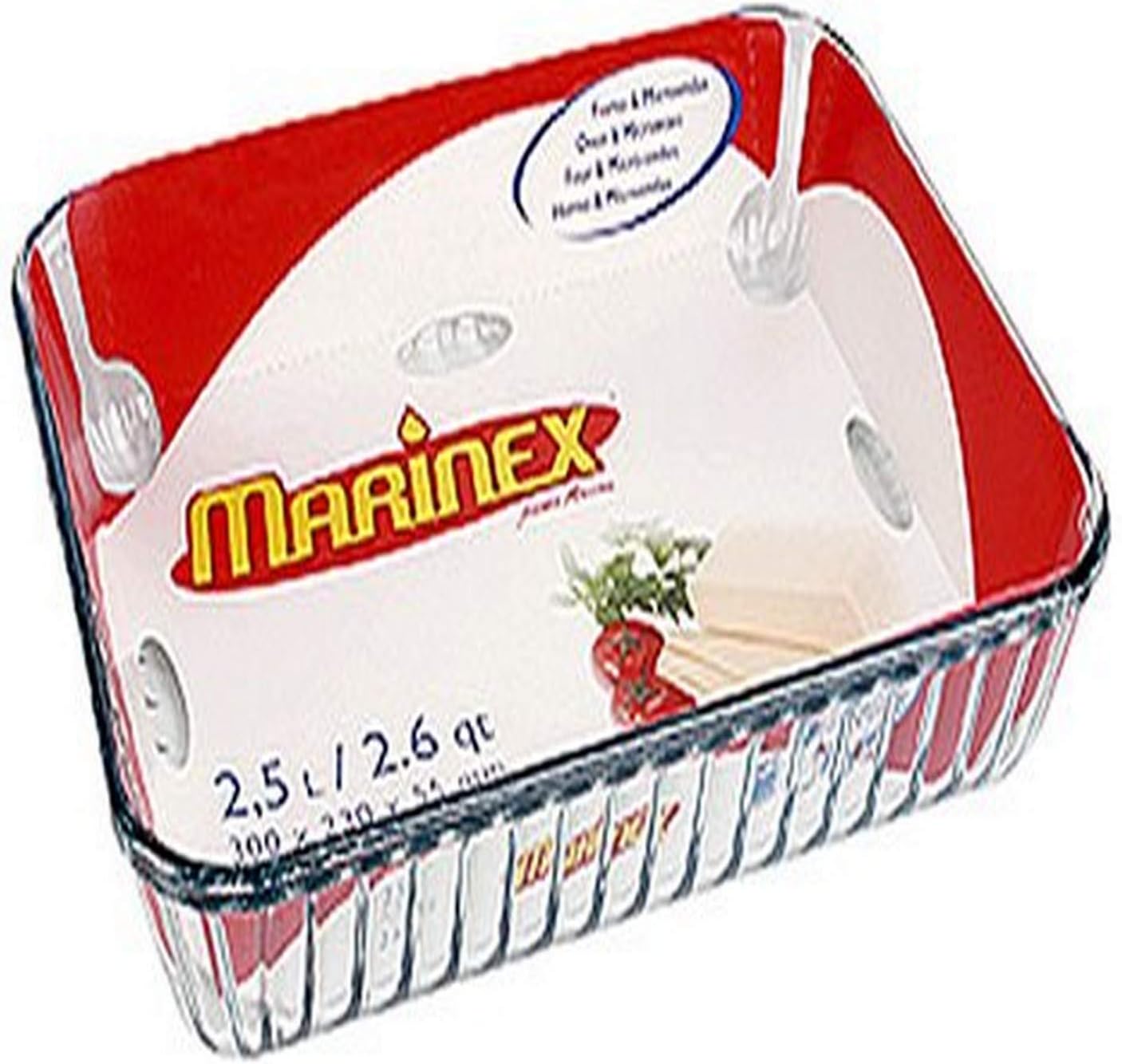 Marinex Rectangular Glass Fluted Baking Dish, 11-3/4" x 9" x 2-1/8"