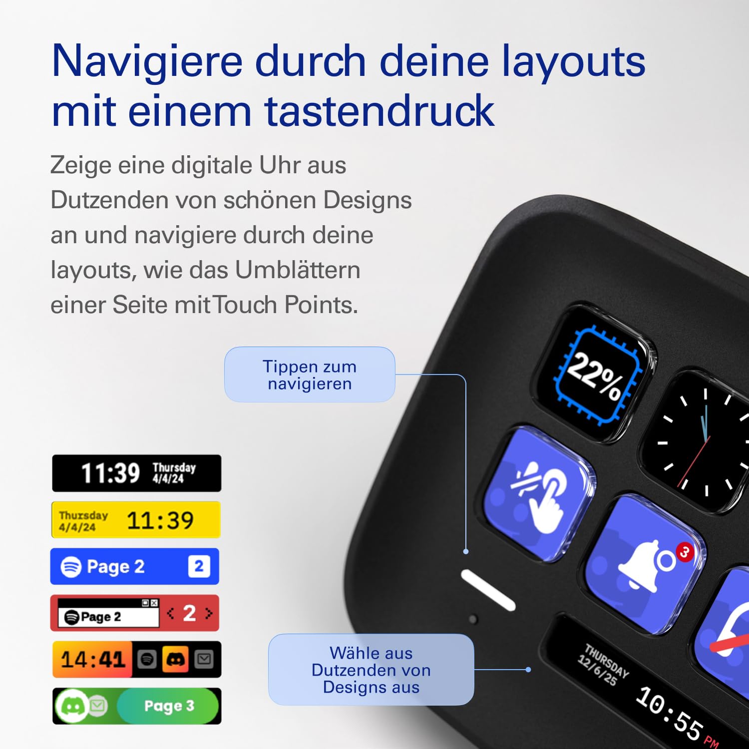 Elgato Stream Deck Neo Black 8 anpassbare Tasten 2 Touch Points Tasks Workflows kompatibel Mac PC