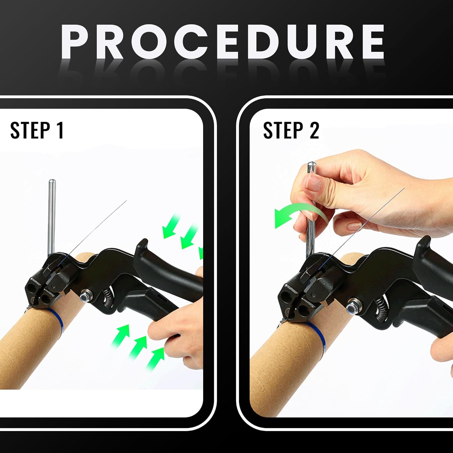 U.S. Solid Metal Zip Ties Cutter for Stainless Steel Tie Wrap, Tensioning Installation Cutting Tool for Self-Locking Stainless Zip Ties Two-handed Mode
