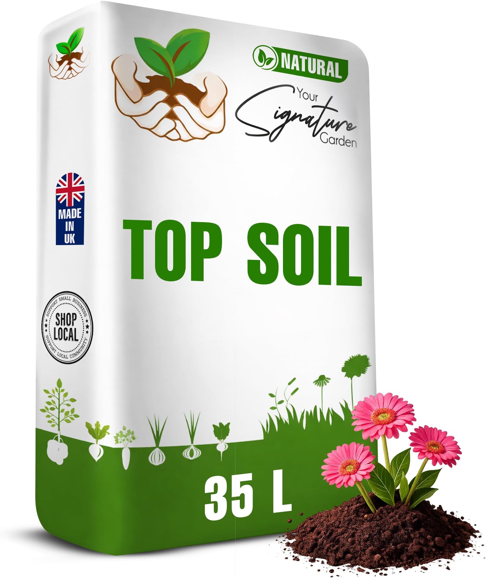Laeto Top Soil for Garden & Landscaping Mulch – Premium Garden Soil for Plants, Lawns & Flowers – Rich, Organic for Healthy Growth 35 Litres