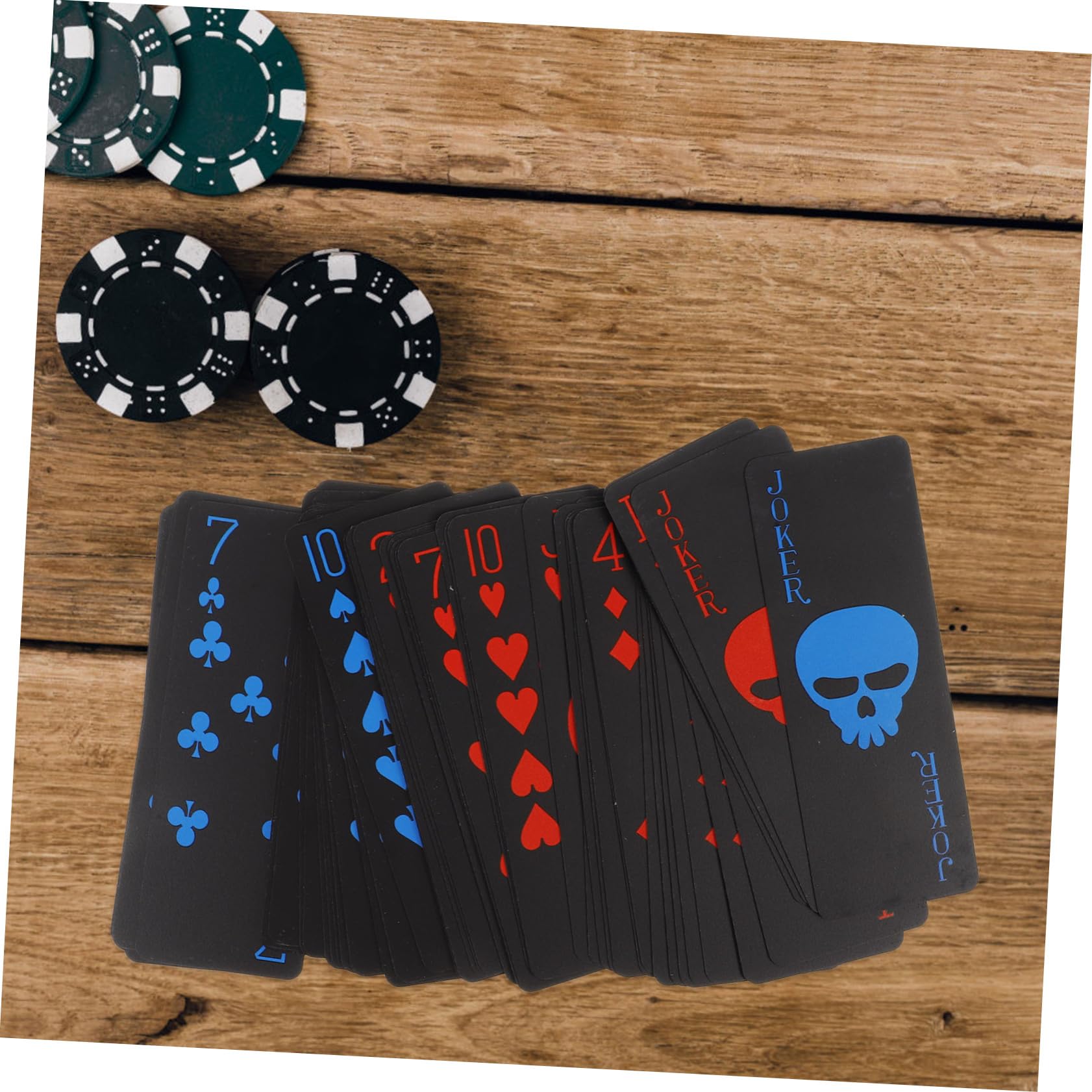 Sosoport Cartes à Jouer Noires Imperméables Jeu De Cartes De Poker Classique Imperméables Plastique pour Adultes