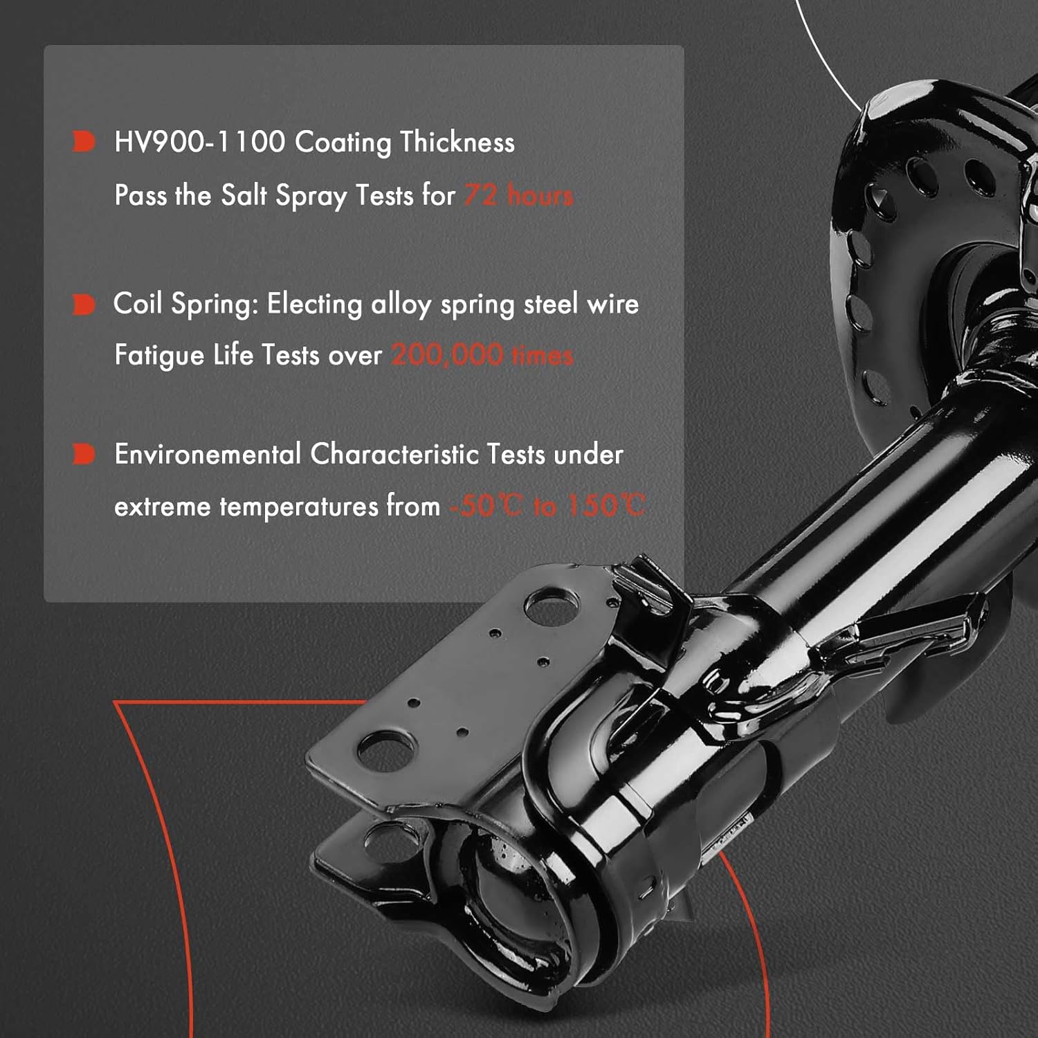 A-Premium Front Pair (2) Complete Strut and Coil Spring Assembly Compatible with Nissan NV200 2013-2020 & Chevrolet City Express 2015-2018, Driver and Passenger Side