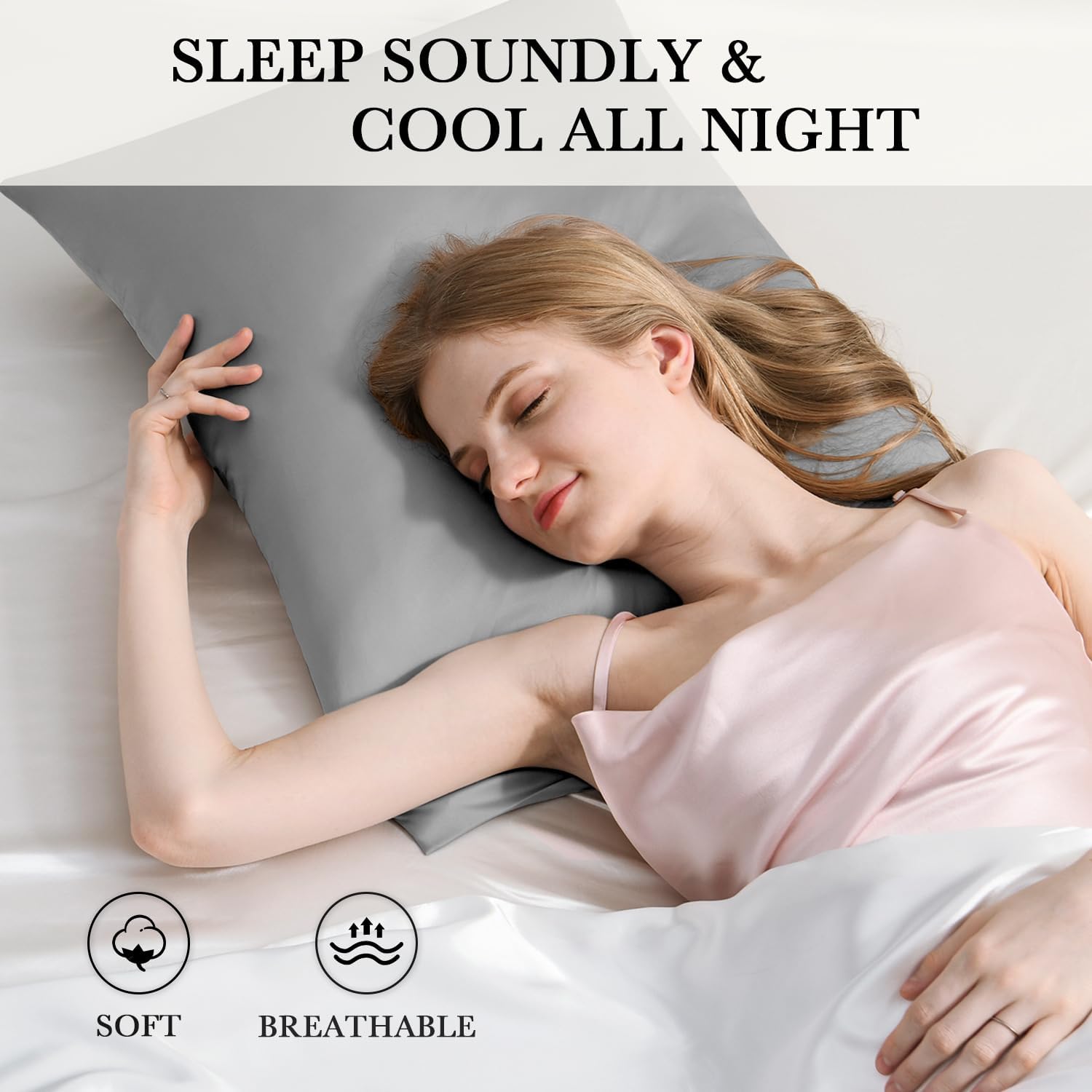 2 Pack Twin Size Premium Waterproof Mattress Protector and Satin Pillowcase