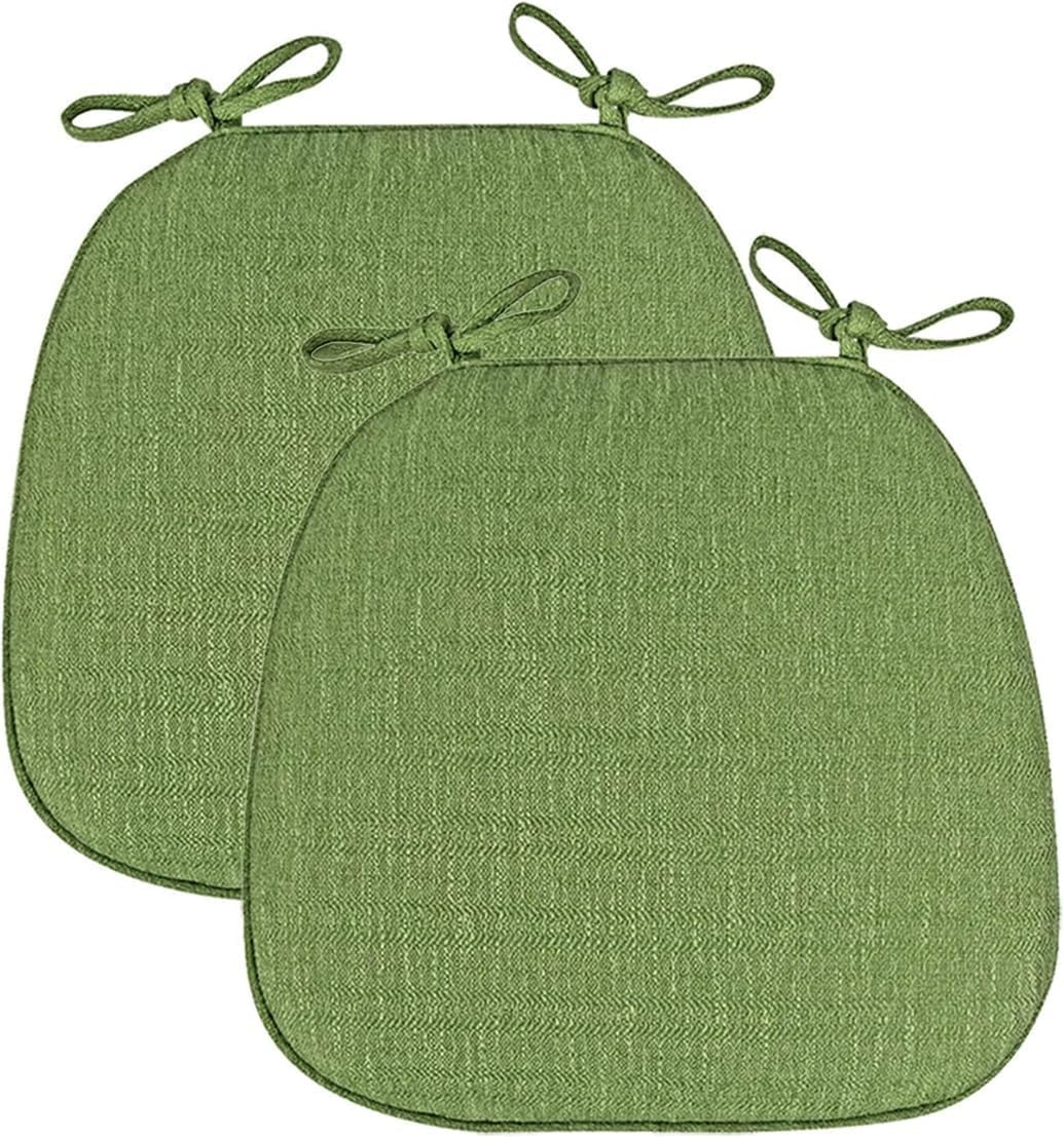 SVFOEBJM Chair Cushions with Ties for Dining Room Pack of 2/4/6 Kitchen Seat Cushions with Zipper Soft Horse Saddle Cushion Green Color Comfortable and Stylish
