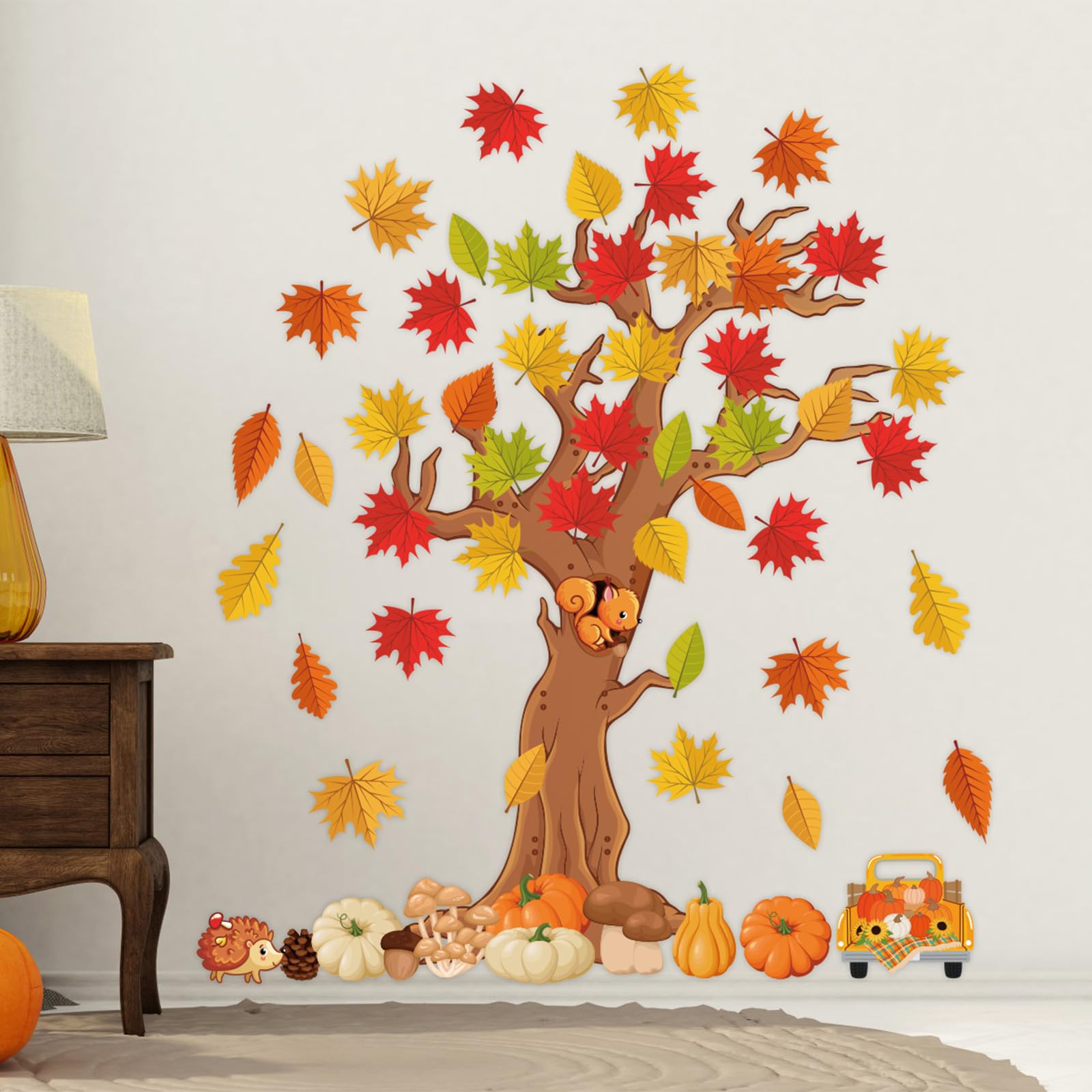 WEDNOK Herbst Wand Deko Herbstbaum Wandaufkleber Ahornblättern Wanddeko  Herbstliche Fensterbilder Herbstdeko für Kreidetafel Wand Fenster  Klassenzimmer Kinderzimmer Schlafzimmer : Amazon.de: Küche, Haushalt &  Wohnen