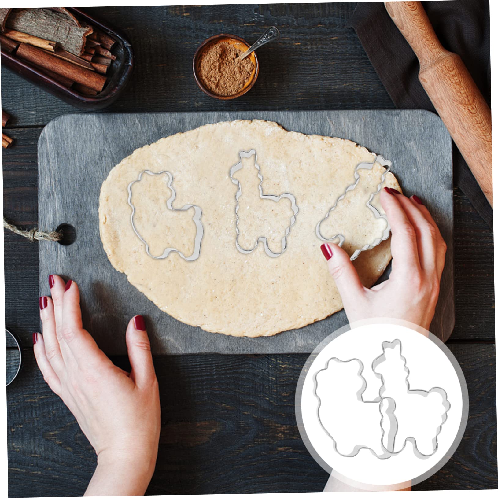 Zerodeko 4pièces Acier Inoxydable Moule à Biscuits Diy Alpaga Outil De Pâtisserie Pour Découper Sucre Ou Biscuits