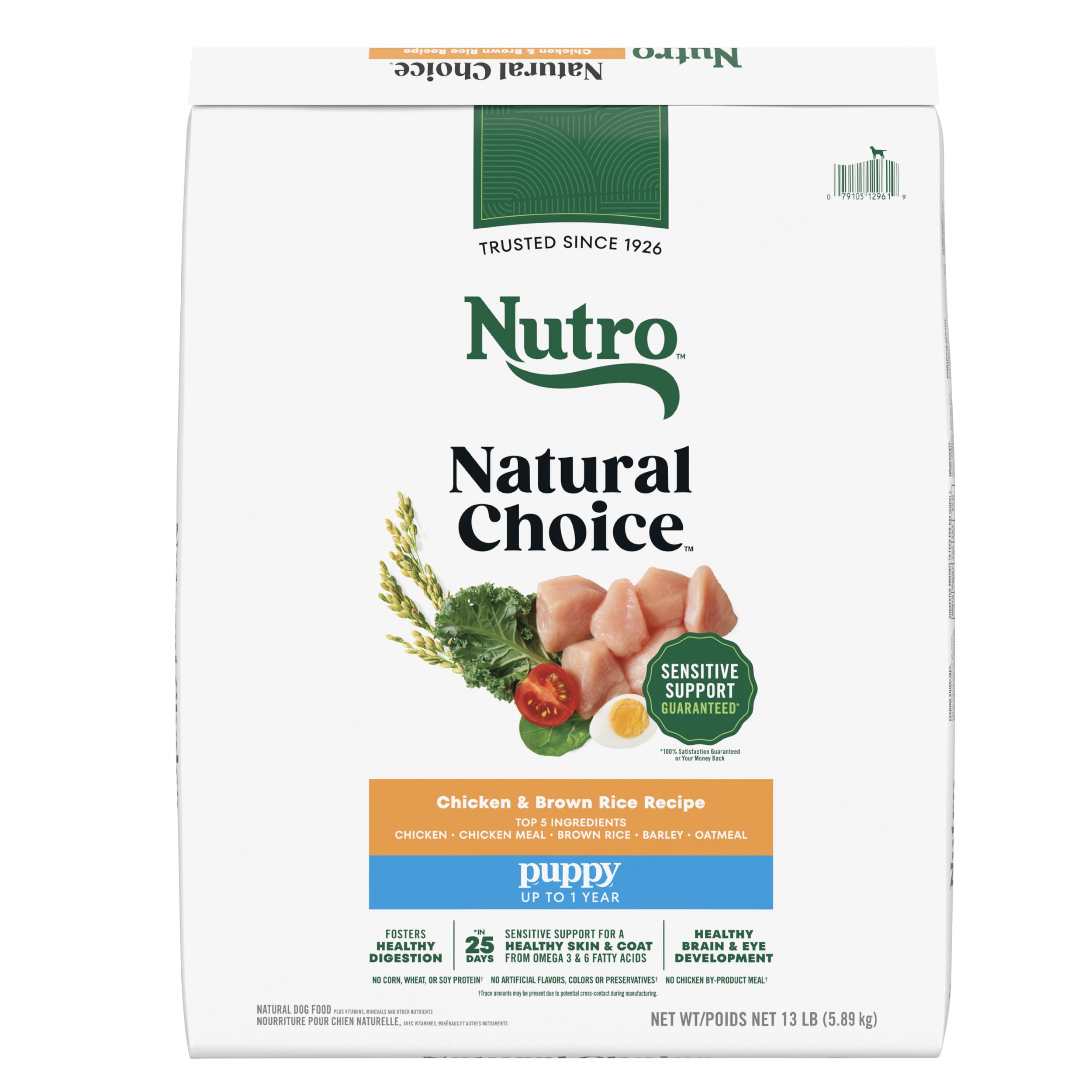 Nutro Natural Choice Puppy Food Dry, Chicken & Brown Rice Recipe, 13 lb. Bag