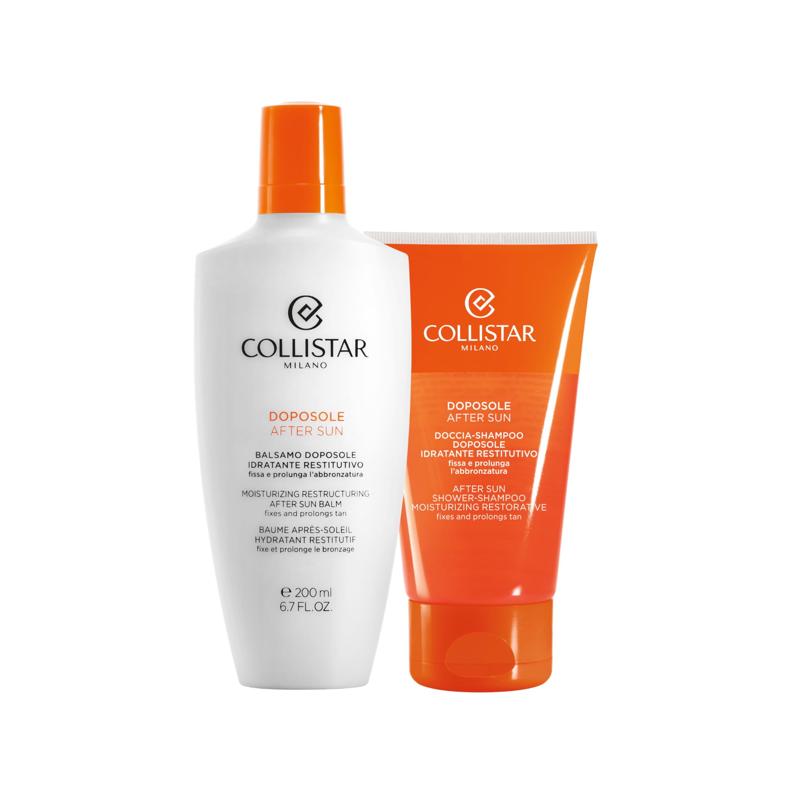 Collistar Cofanetto Regalo Doposole, Balsamo Idratante Restitutivo 200ml + Doccia-Shampoo Doposole 150ml,Lenisce la Pelle, Prolunga l'Abbronzatura