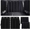 ZATOOTO Car Window Shades with Rods Set of 3, Car Shades for Back Windows Baby & Privacy Blackout Car Divider Curtain Opaque Suede Totally Blackout Length Adjustable for Most Car SUV Truck Van MPV