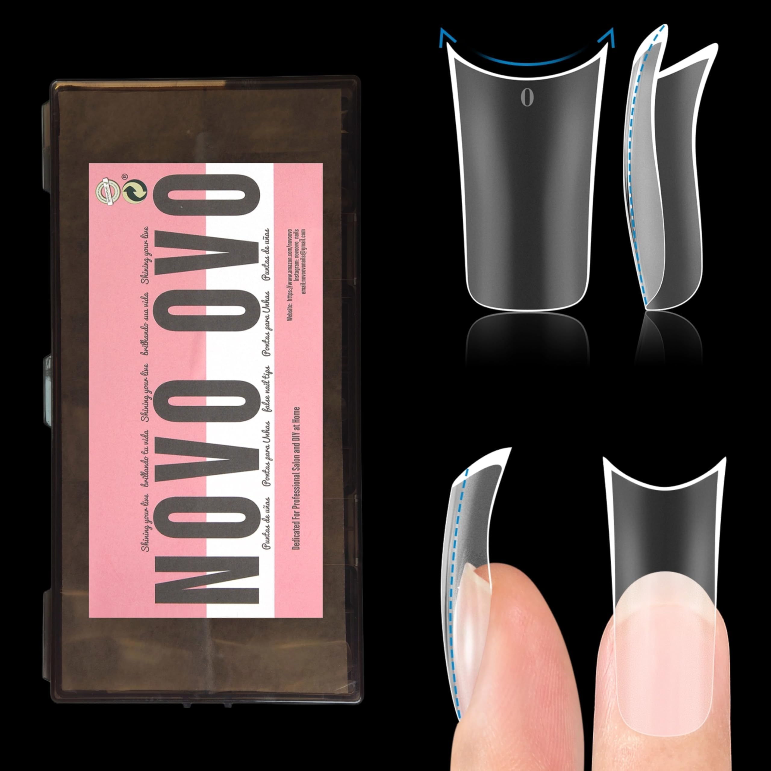 Extra thick full coverage duck tip nail tips