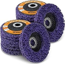 10 x Cleaning Discs 100 mm, Abrasive Discs for Angle Grinder, CSD Disc for Metal, Stone, Wood and Plastic