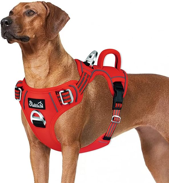 Eyein No Pull Dog Harness, Comfortable Heavy Duty Pet Vest Harness for Large Medium Small Dog, Front Clip Easy Control Puppy Harness with Soft Padded Handle Reflective for Outdoor Training Walking