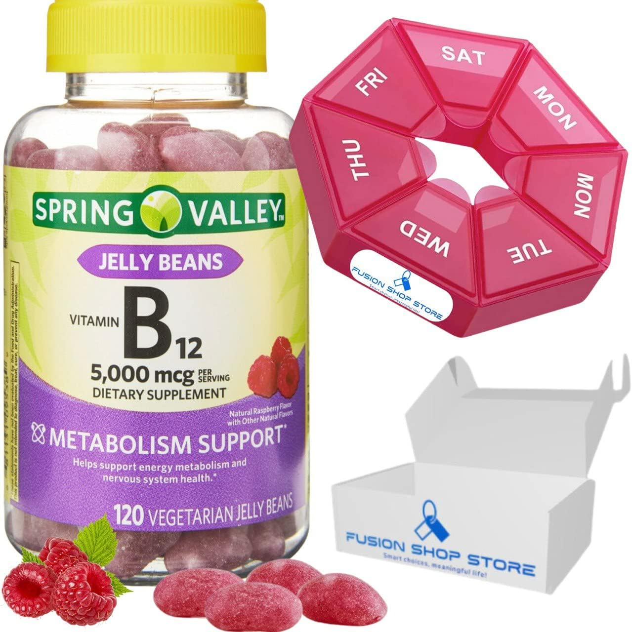 B12 Vitamins 5000 mcg Spring Valley 120 Jelly Beans (1 Pack