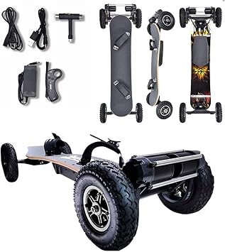 Electric Skateboard with Remote, Dual Motor, High Speed and Long Range, Adult Longboard for Outdoor Recreation