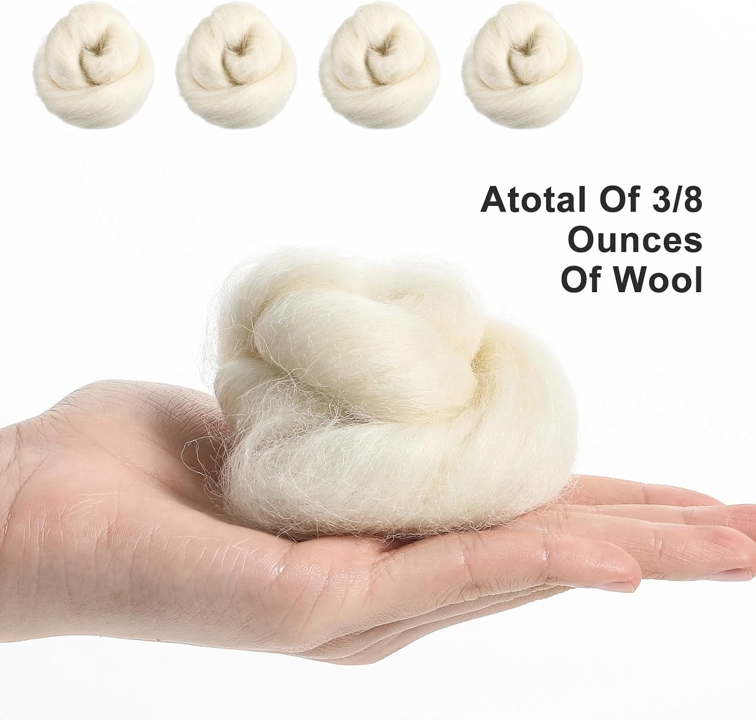Qianyu 4 Pcs Lambs Wool Padding for Toes Feet Soft Feet Cushion Toe Separator Lambs Wool Corn Cushion Pads Blister Prevention Bunions Callus Remover Cushions Hammer Blister Prevention Bunions