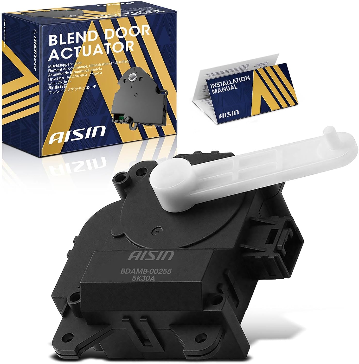 AISIN AFTERMARKET BDAMB-00255 Right Main HVAC Heater Blend Door Actuator - Compatible with Cadillac CTS 2014-2015, ATS 2013-2015 - Temperature Control Actuator