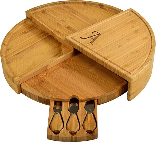 Miniatura 4 de Picnic at Ascot Tablero de charcutería personalizado. Diseño patentado único que ahorra espacio de almacenamiento y almacena herramientas. Regalo de