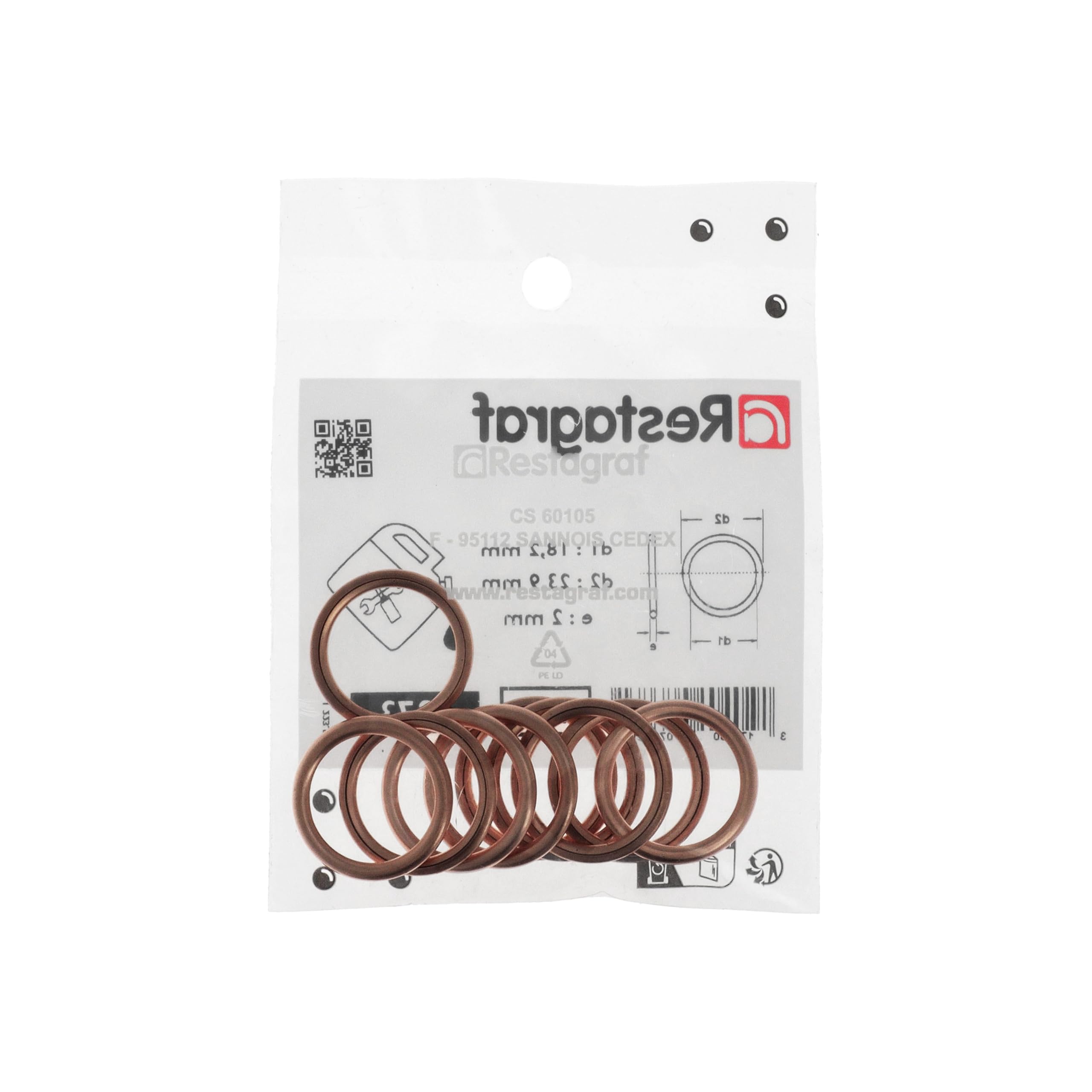 Joint De Vidange Cuivre Plat 14x20x1,5 Mm - Lot De 3, Compatible Avec De Nombreuses Marques Automobiles