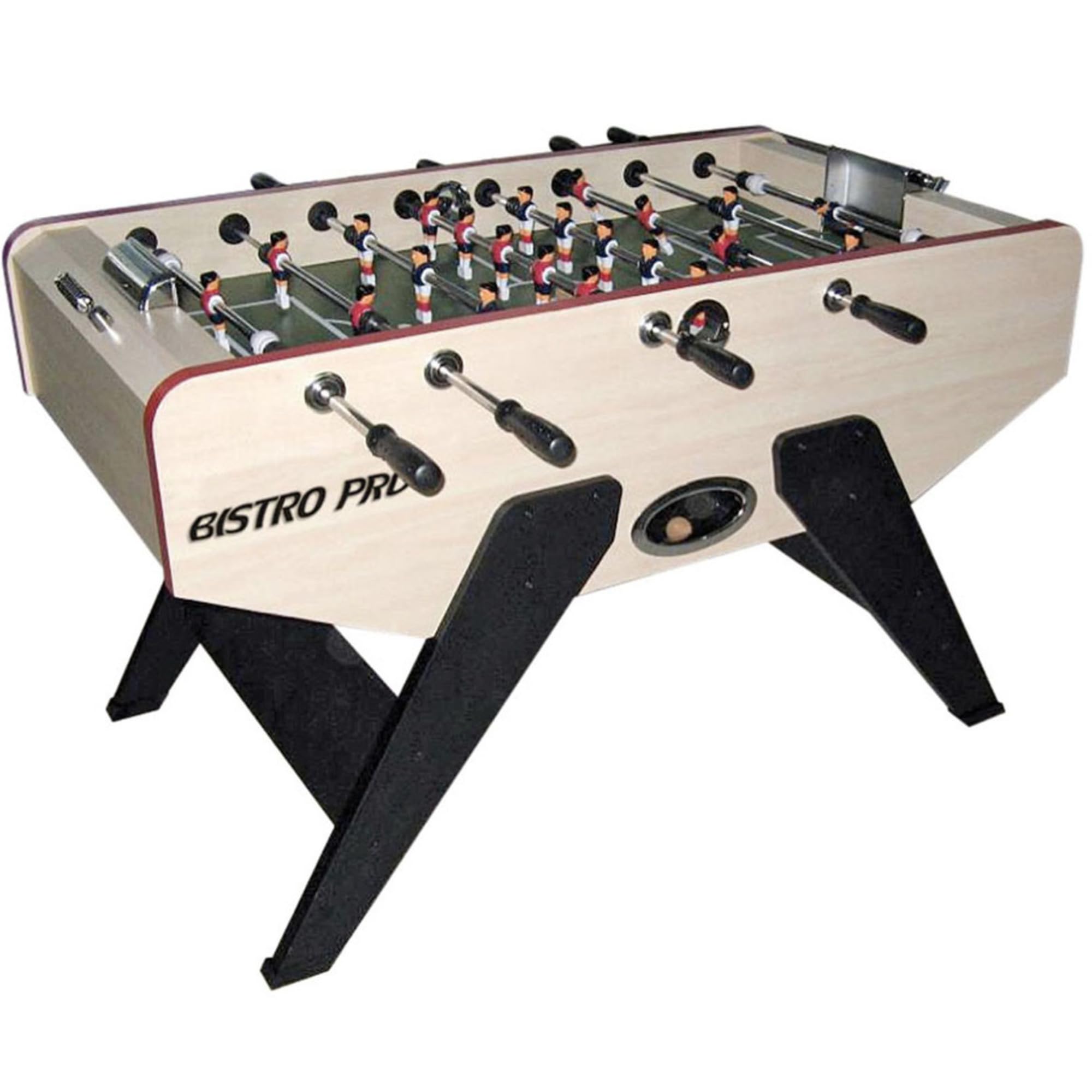 DEVESSPORT Futbolín Semiprofesional Bistro-​Pro Ideal para Jugar con Amigos | De Gran tamaño con Barras telescópicas y Mango de plástico | Medidas: 141 x 74 x 86 Cm