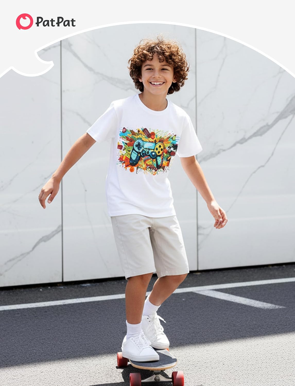 PATPAT Boys Tie Dye T-Shirts Size 5-14 Years Short Sleeve Crewneck Neon Tees Graphic Letter Hippies Clothes for Boy
